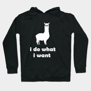 funny llama design gift idea  : llama i do what i want Hoodie